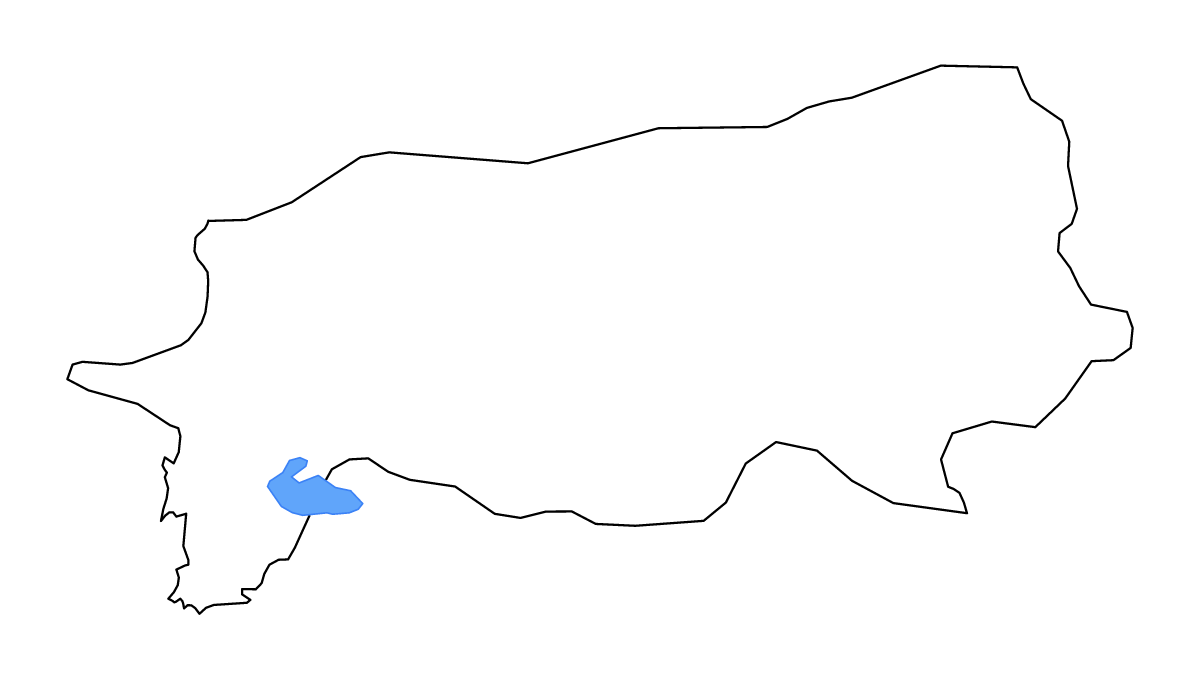 Mapa de contorno de Aydın, Turkey con lagos y ríos.