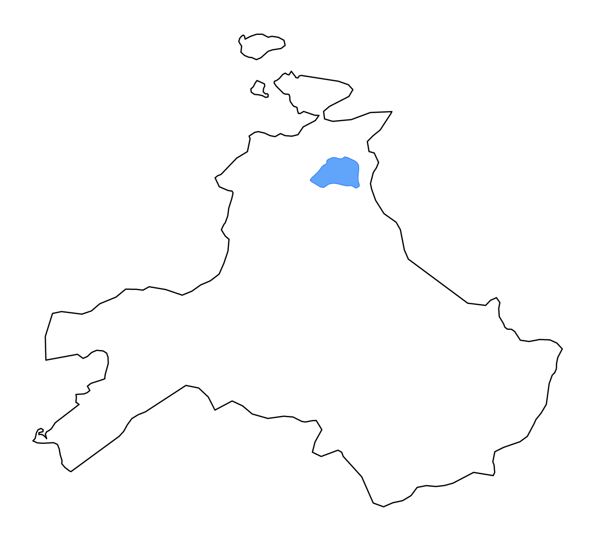 Mapa de contorno de Balıkesir, Turkey con lagos y ríos.