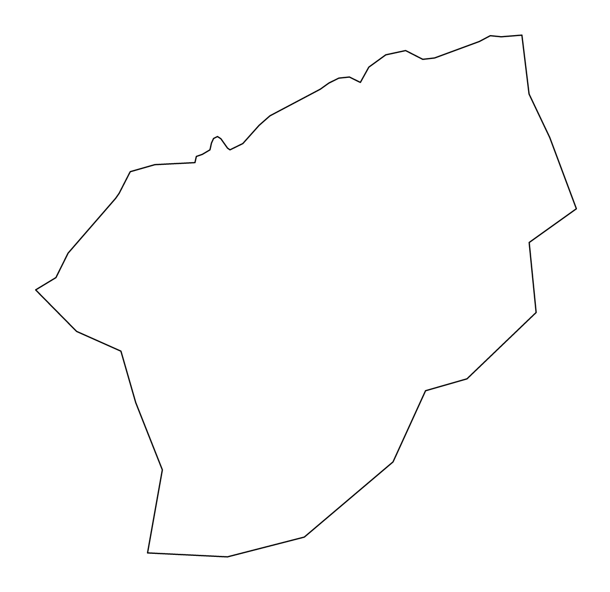 Carte de contour de Bartın, Turkey.