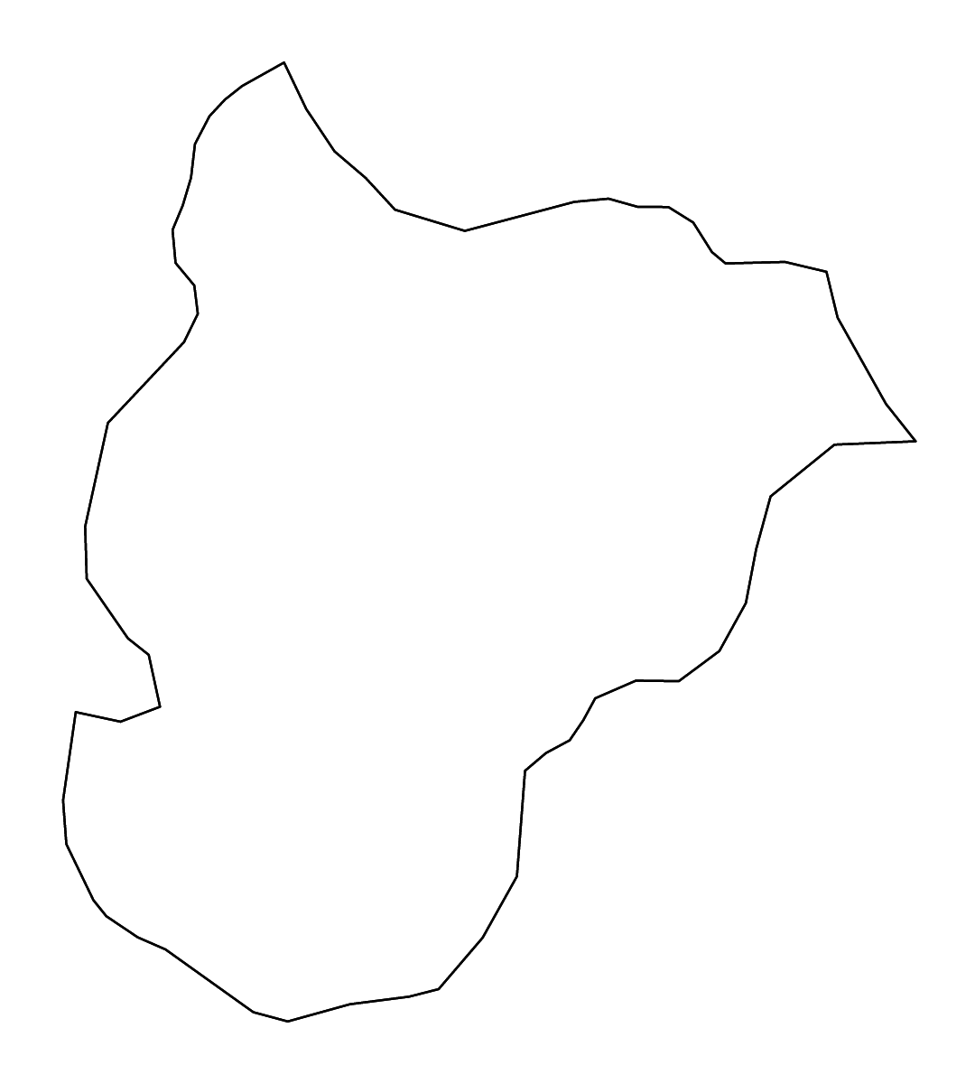 Carte de contour de Bilecik, Turkey avec rivières.