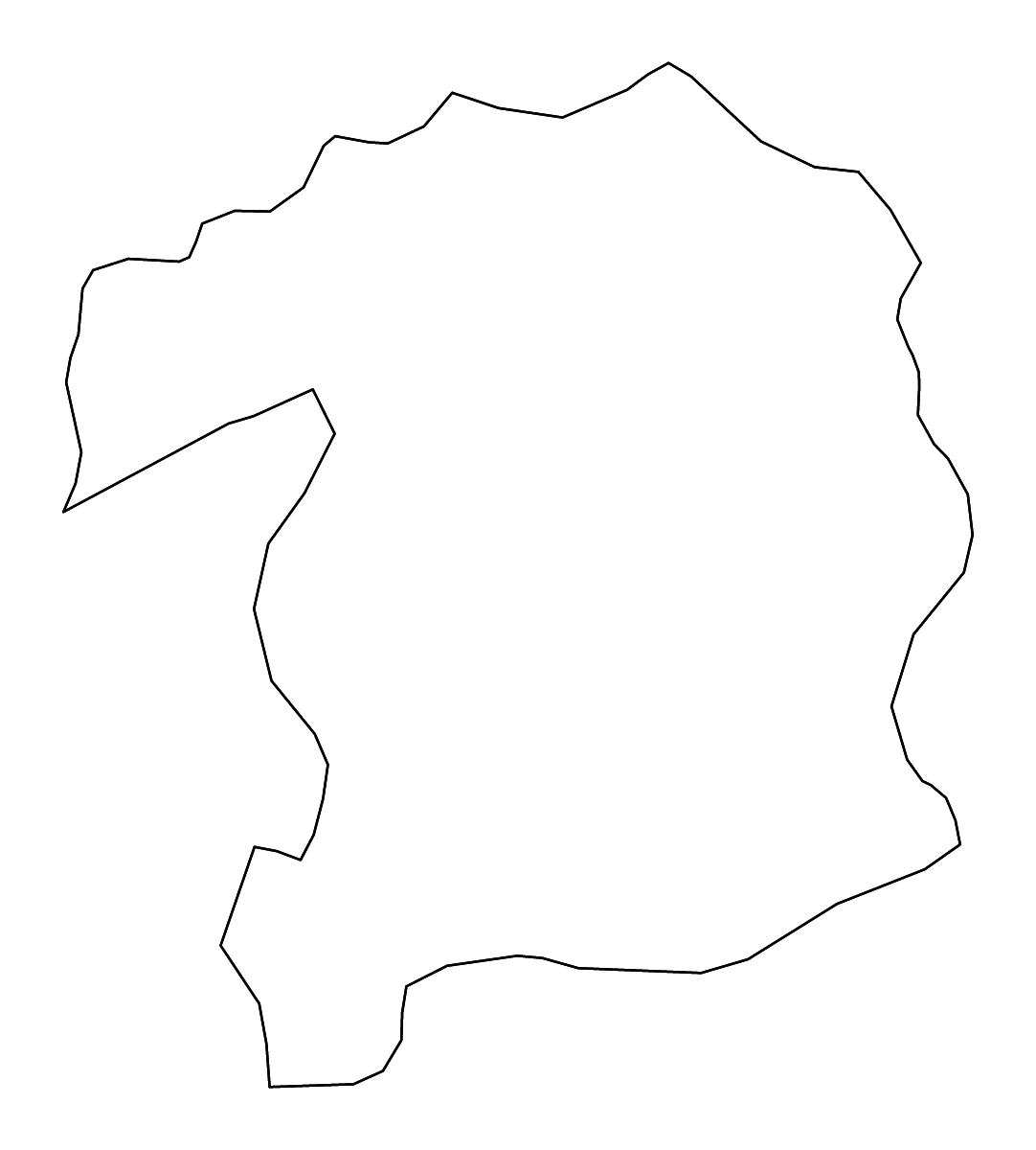 Mapa de contorno de Bingöl, Turkey con ríos.