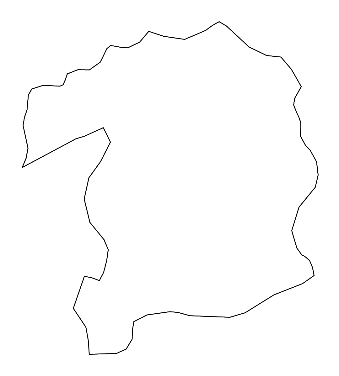 Carte de contour de Bingöl, Turkey avec rivières.