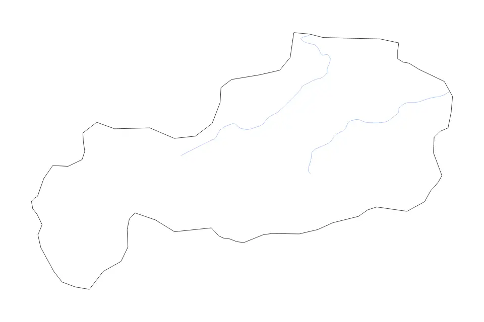 Mapa de Bolu, Turkey de tipo contorno y ríos para Asia, con contorno y ríos con límites limpios.