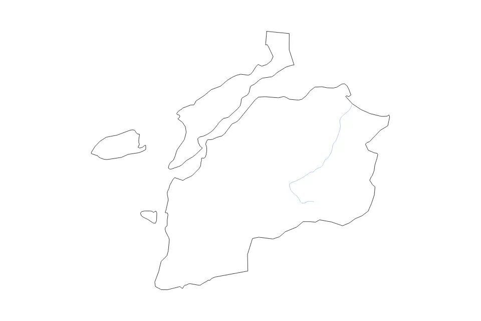 Mapa de Çanakkale, Turkey de tipo contorno y ríos para Asia, con contorno y ríos con límites limpios.