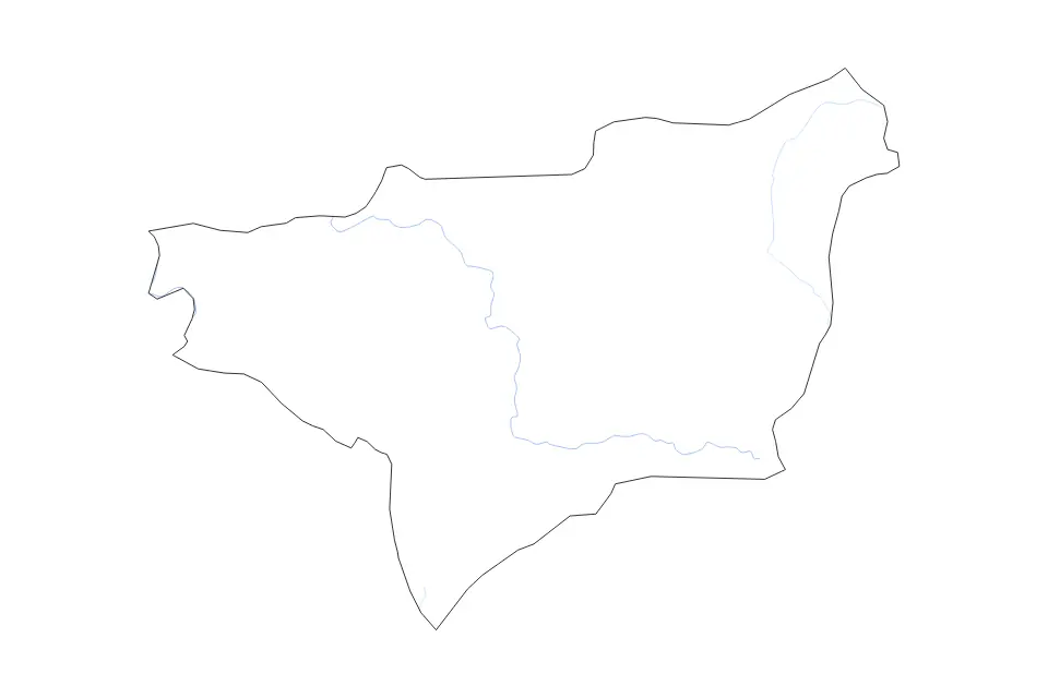 Carte de Diyarbakır, Turkey de type contour et rivières pour Asie, montrant contour et rivières avec des limites nettes.