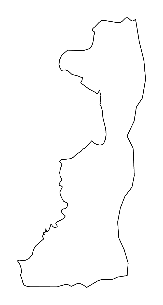 Carte de contour de Edirne, Turkey avec rivières.