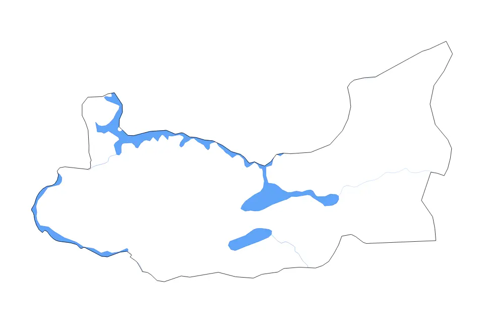 Mapa de Elazığ, Turkey de tipo contorno, lagos y ríos para Asia, con contorno, lagos y ríos con elementos de agua como Hazar Gölü, Kara Kaya Barajı y Keban Barajı Gölü.