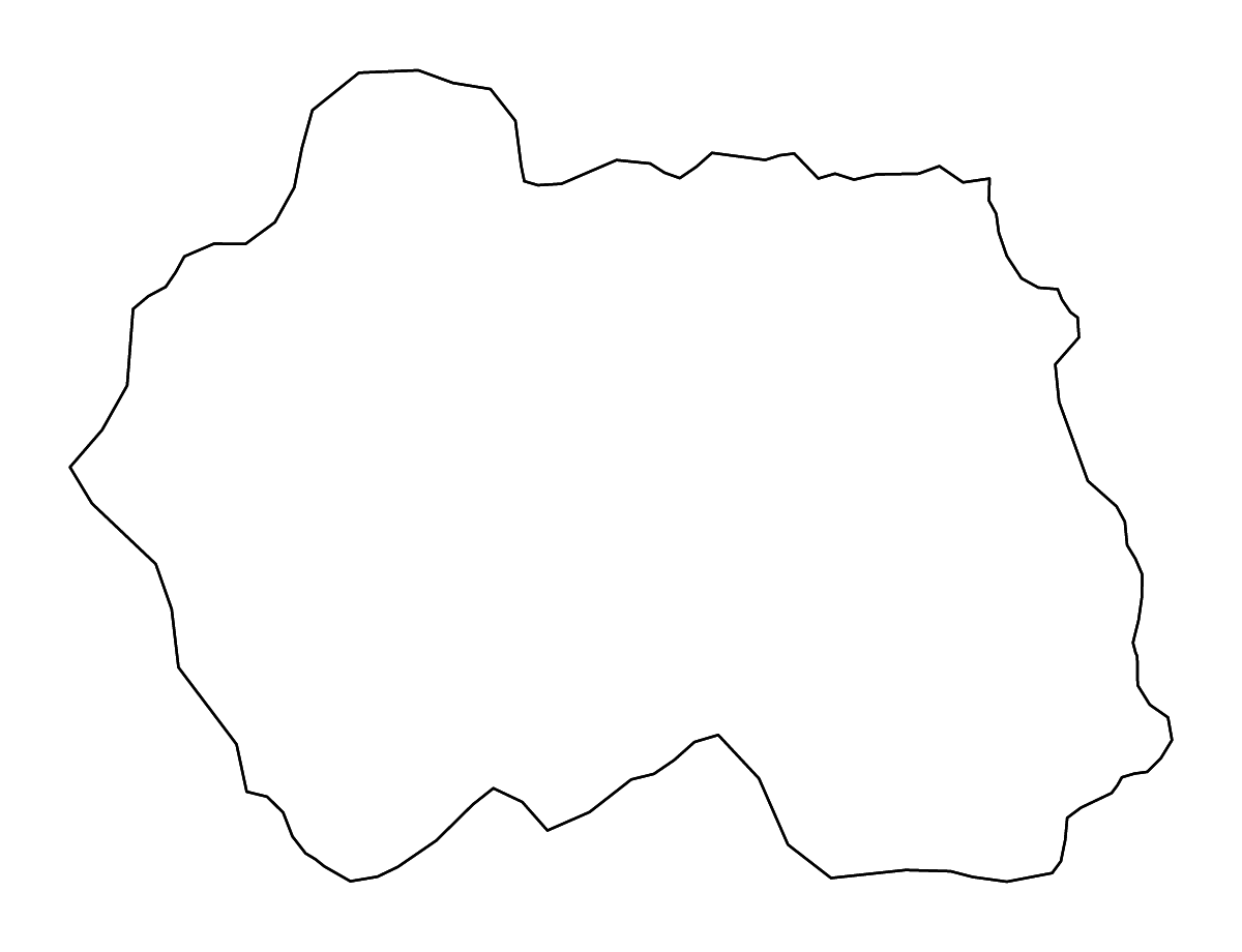 Carte de contour de Eskişehir, Turkey avec rivières.