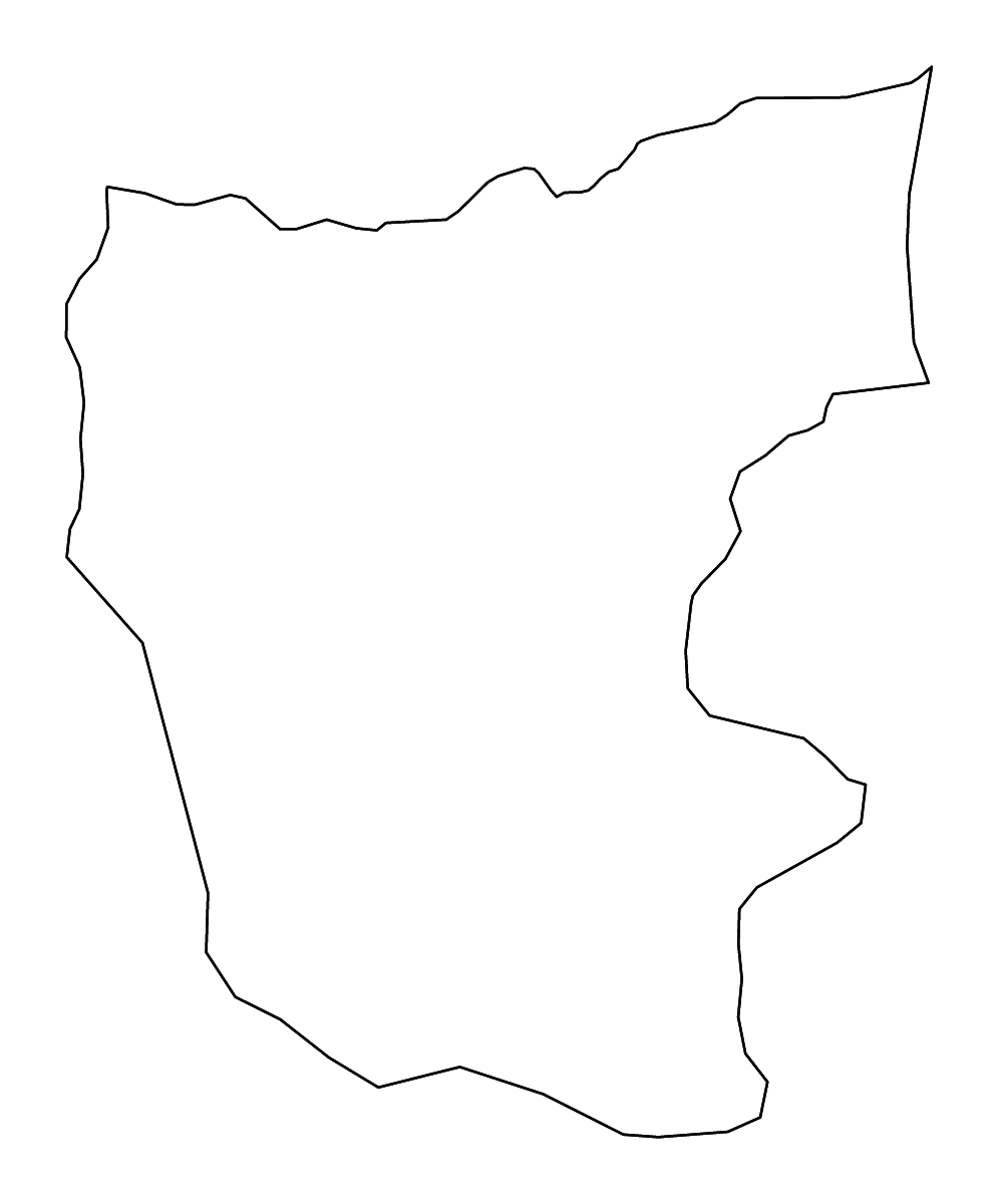Carte de contour de Giresun, Turkey avec rivières.