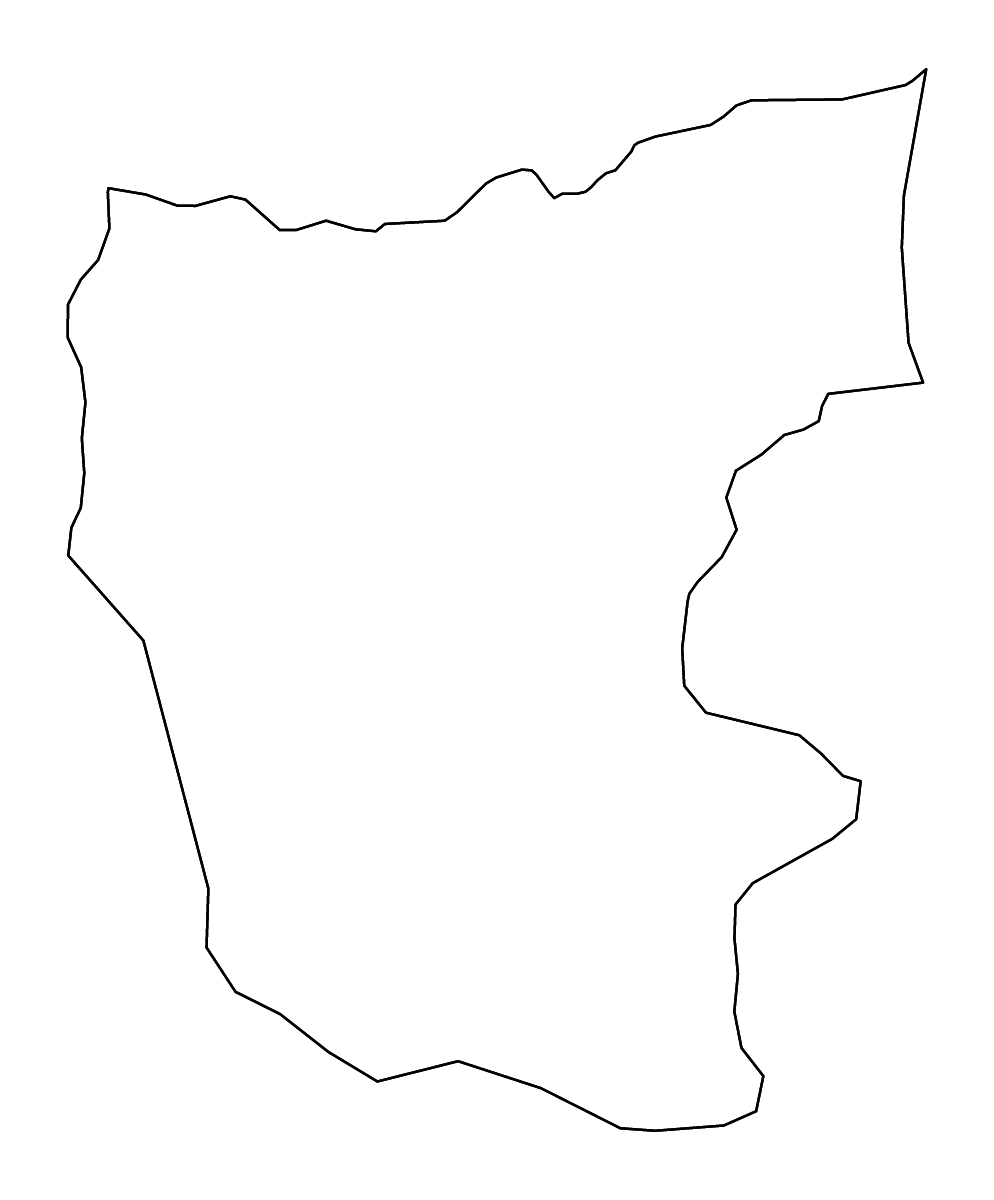 Carte de contour de Giresun, Turkey avec rivières.