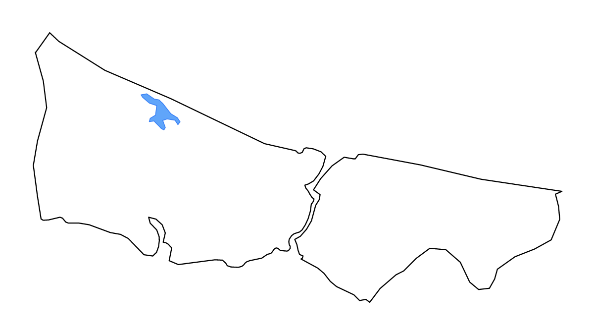 Mapa de contorno de Istanbul, Turkey con lagos.