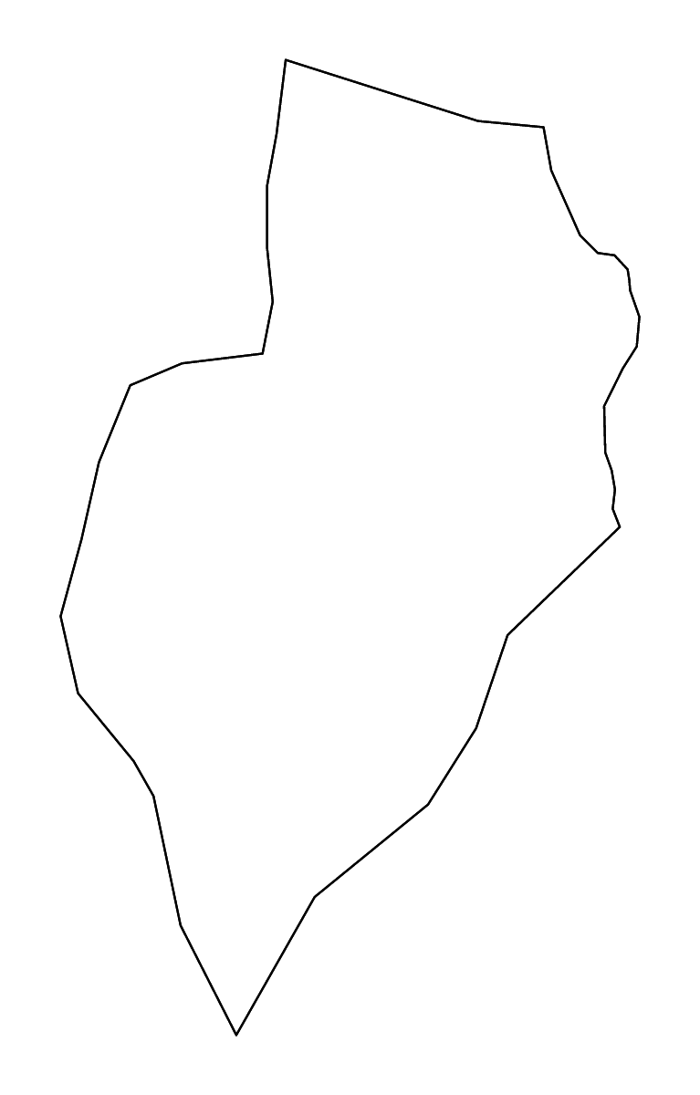 Carte de contour de Kırıkkale, Turkey avec rivières.