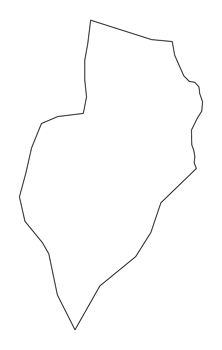 Carte de contour de Kırıkkale, Turkey avec rivières.