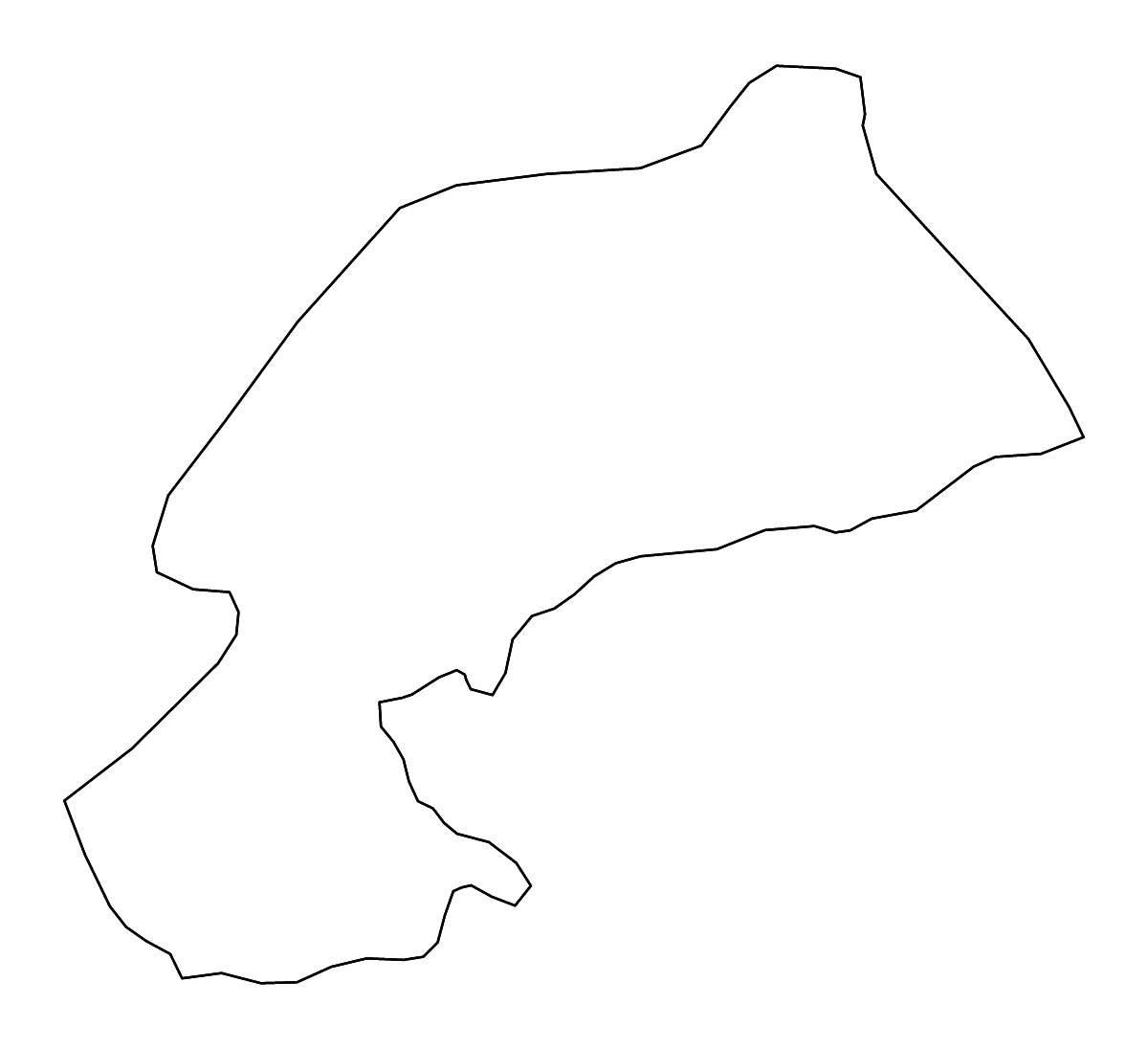 Carte de contour de Karaman, Turkey avec rivières.