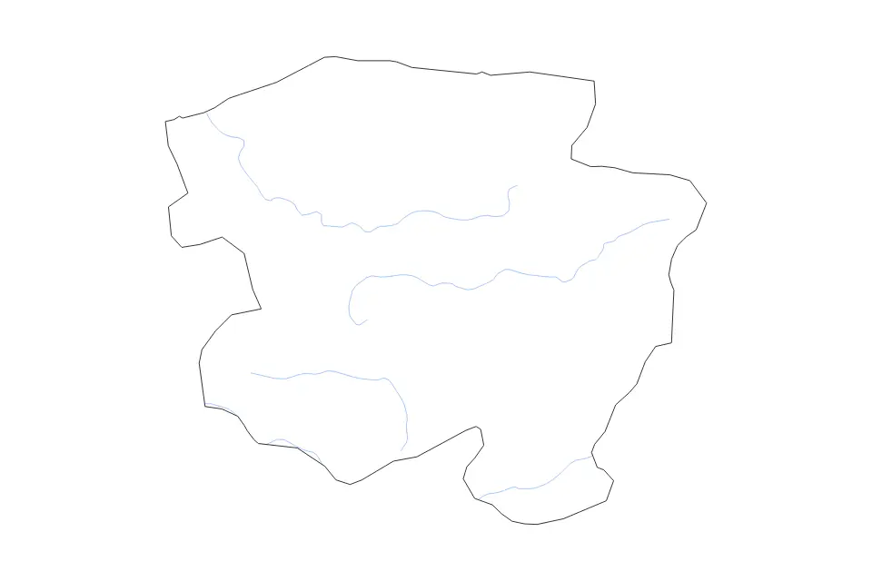 Mapa de Kastamonu, Turkey de tipo contorno y ríos para Asia, con contorno y ríos con límites limpios.