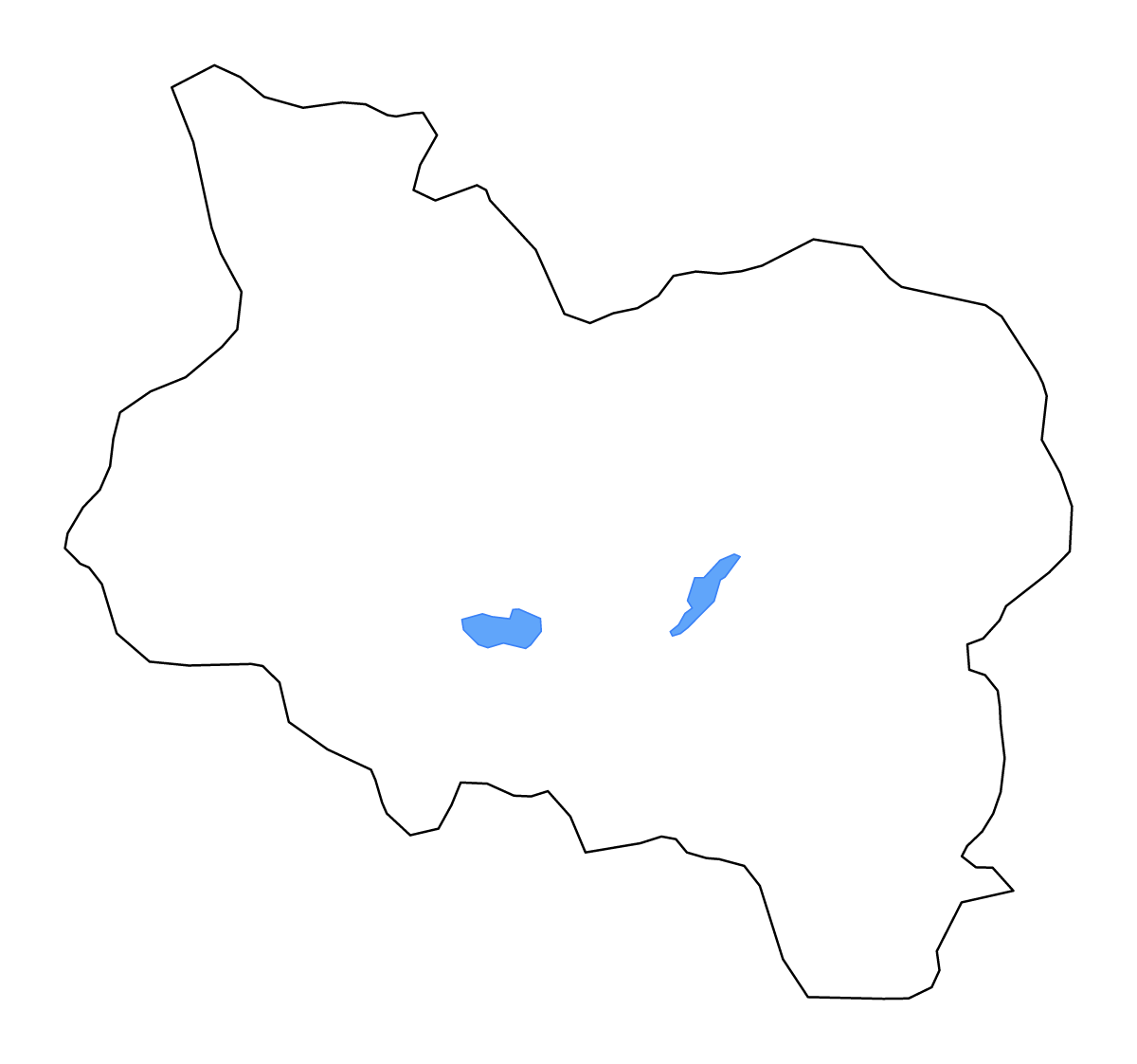 Carte de contour de Manisa, Turkey avec lacs et rivières.