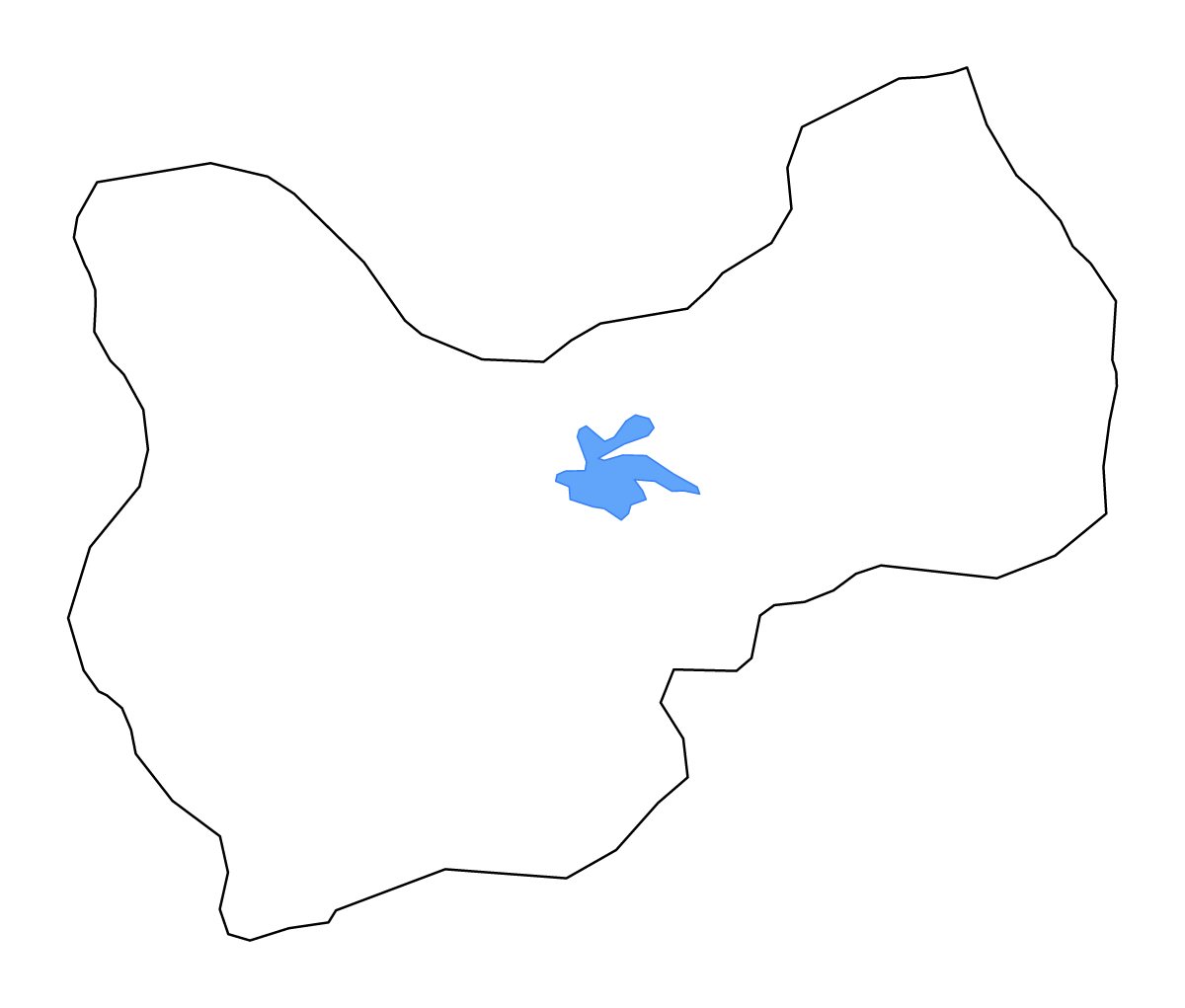 Carte de contour de Muş, Turkey avec lacs et rivières.