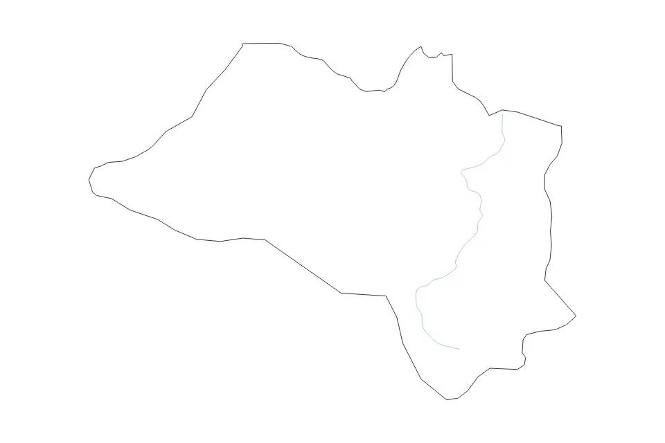 Mapa de Ordu, Turkey de tipo contorno y ríos para Asia, con contorno y ríos con límites limpios.
