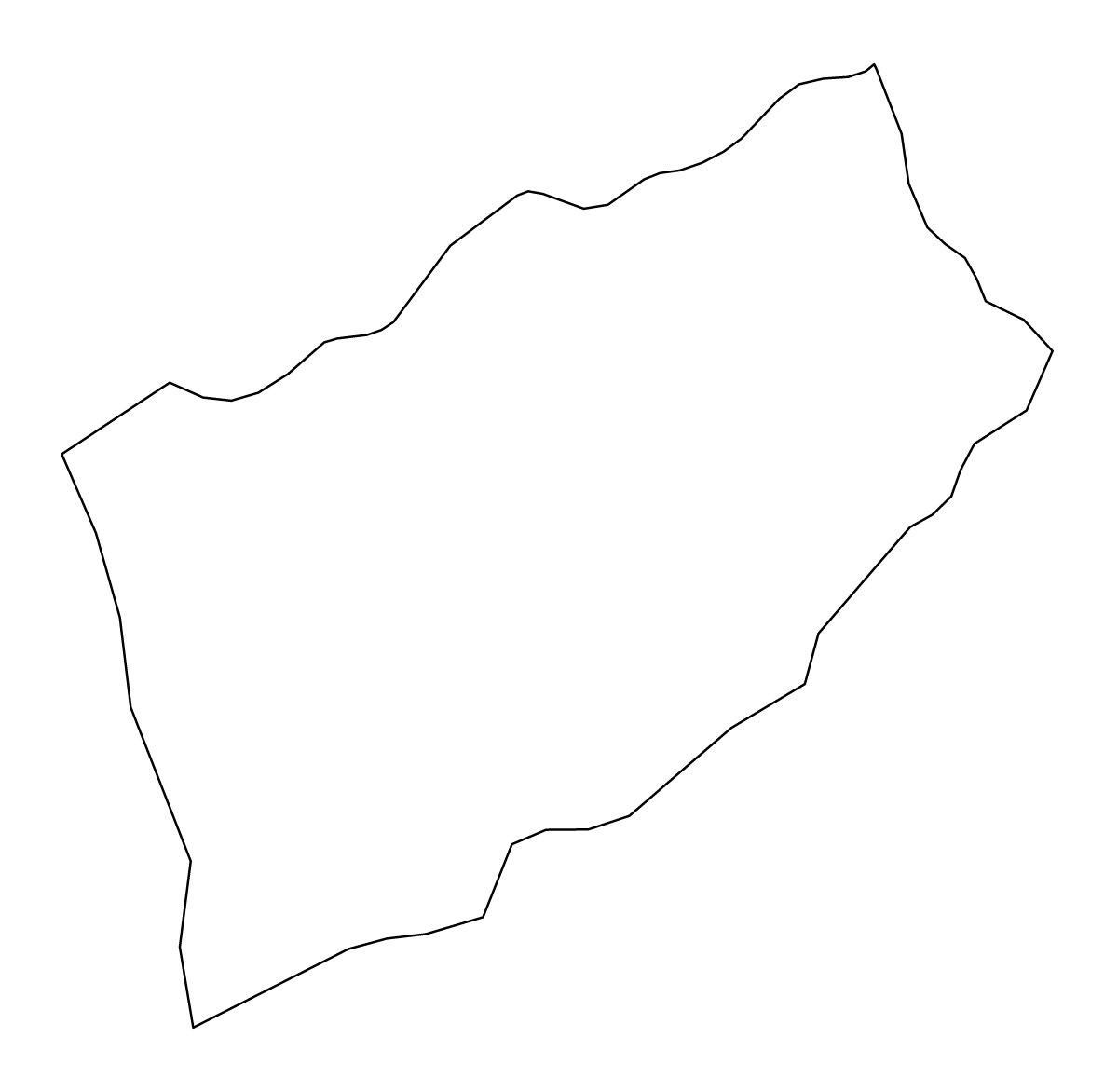 Mapa de contorno de Rize, Turkey.