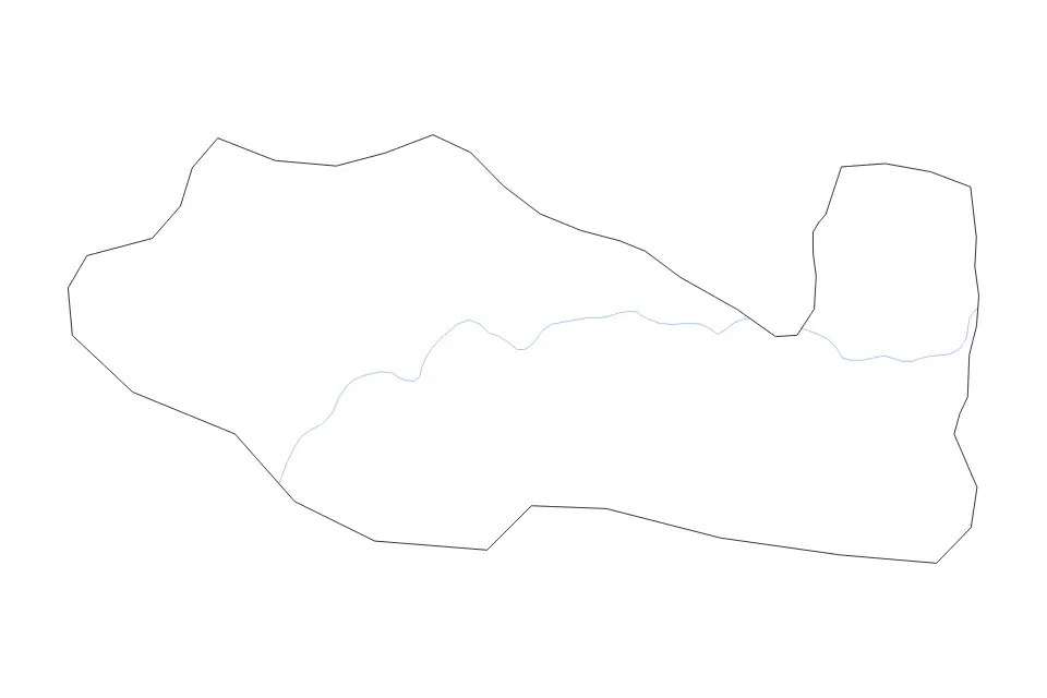 Mapa de Siirt, Turkey de tipo contorno y ríos para Asia, con contorno y ríos con límites limpios.