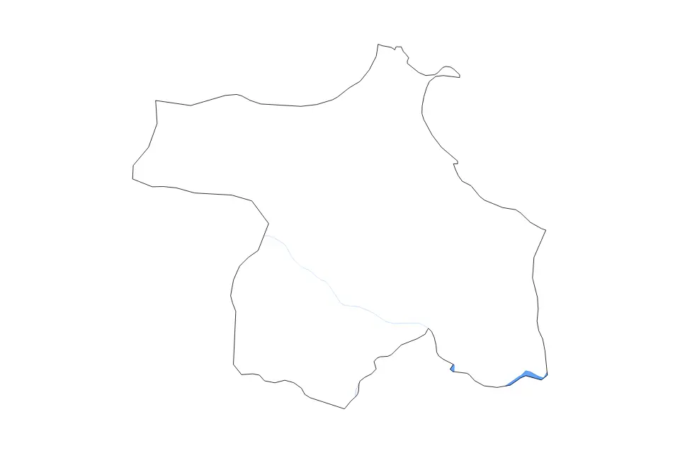 Outline map of Sinop, Turkey with subdivision borders and major lakes and rivers.
