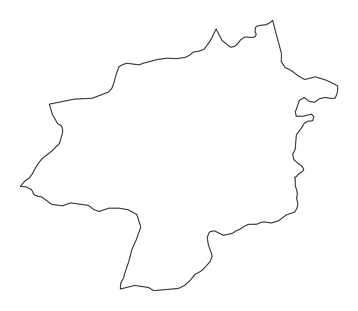 Mapa de contorno de Sivas, Turkey con ríos.