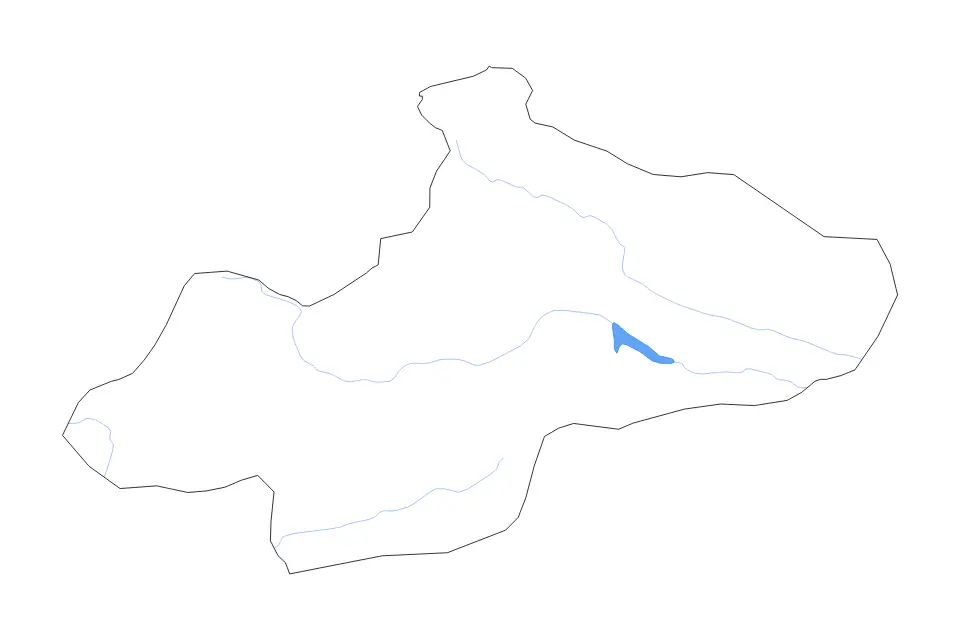 Carte de Tokat, Turkey de type contour, lacs et rivières pour Asie, montrant contour, lacs et rivières avec des éléments hydrographiques comme Almus Baraj Gölü.
