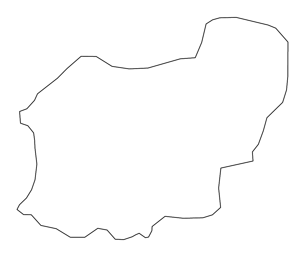 Mapa de contorno de Uşak, Turkey con ríos.
