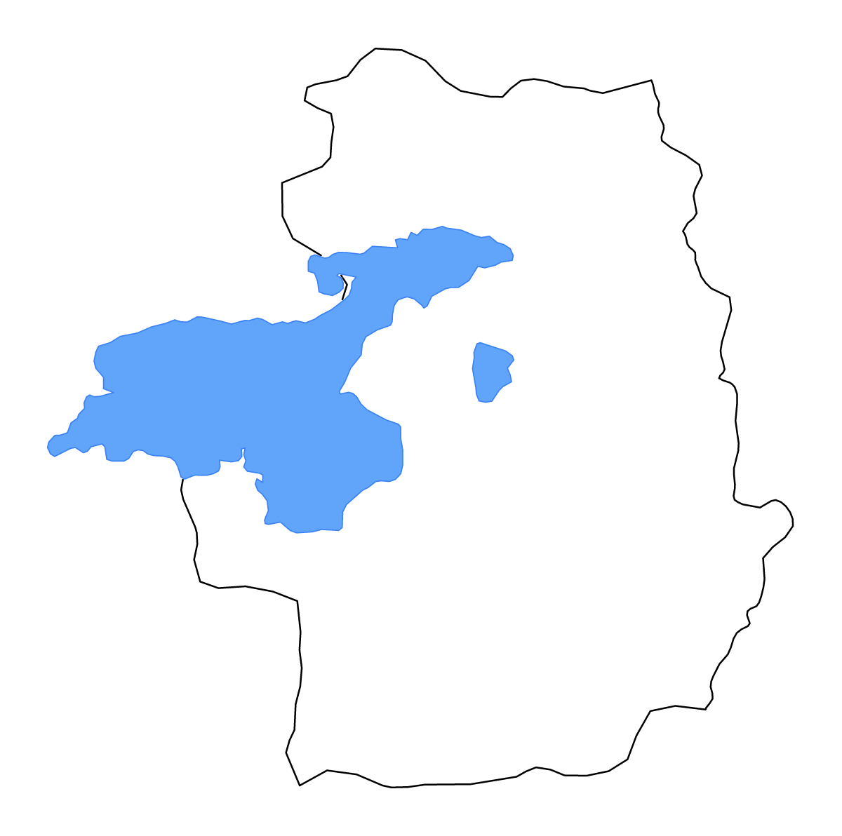 Carte de contour de Van, Turkey avec lacs et rivières.