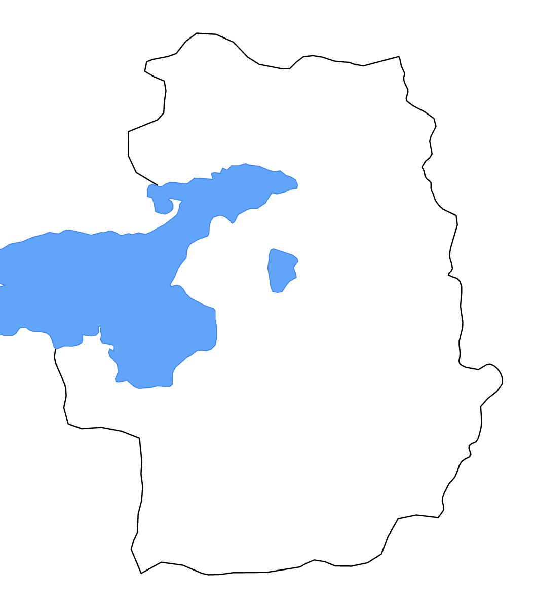 Mapa de contorno de Van, Turkey con lagos y ríos.
