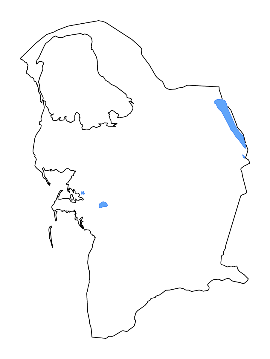 Carte de contour de Balkan, Turkmenistan avec lacs et rivières.