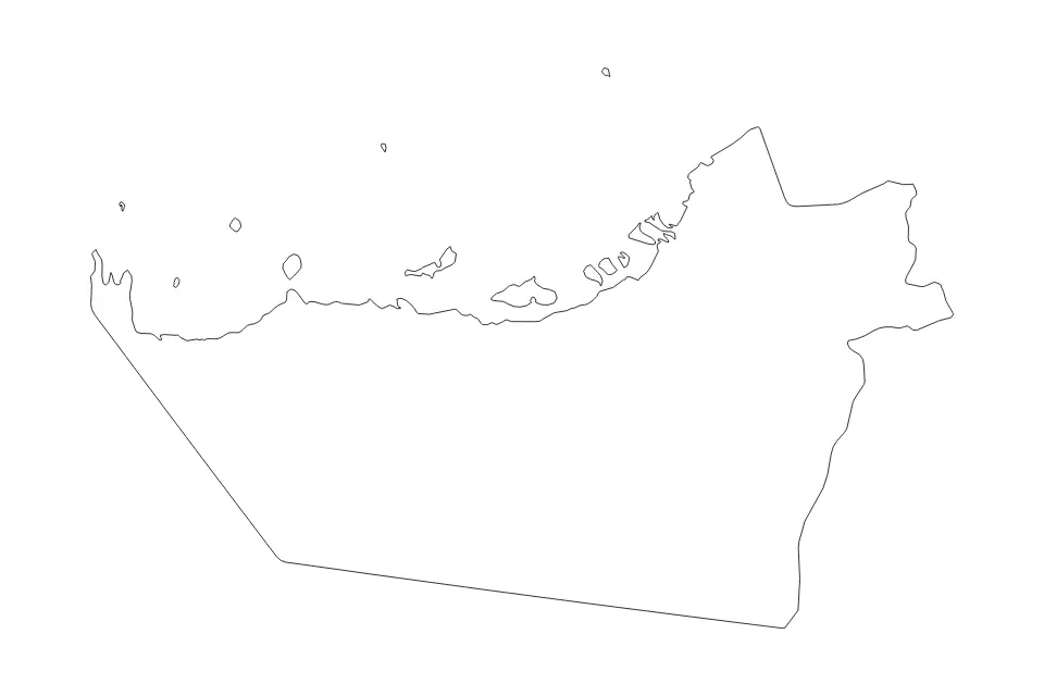 Aperçu de la carte de contour de Emirate of Abu Dhabi