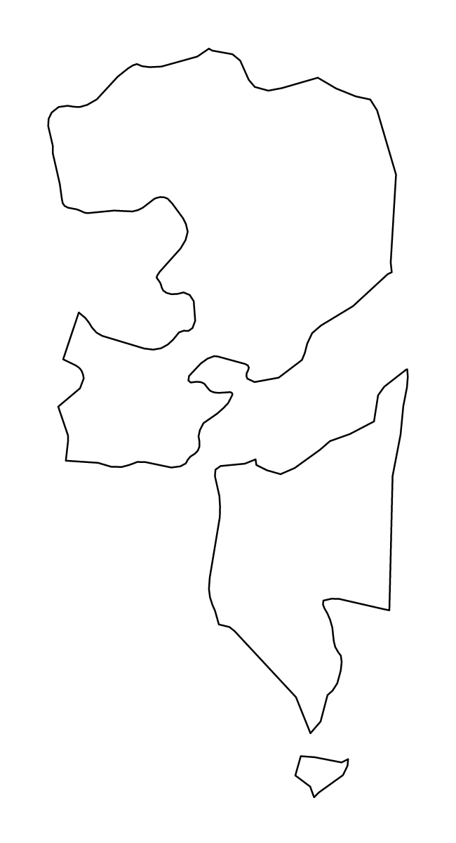 Carte de contour de Emirate of Fujairah, United Arab Emirates.