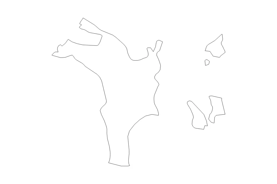 Carte de Emirate of Sharjah, United Arab Emirates de type contour pour Asie, montrant contour avec des limites nettes.