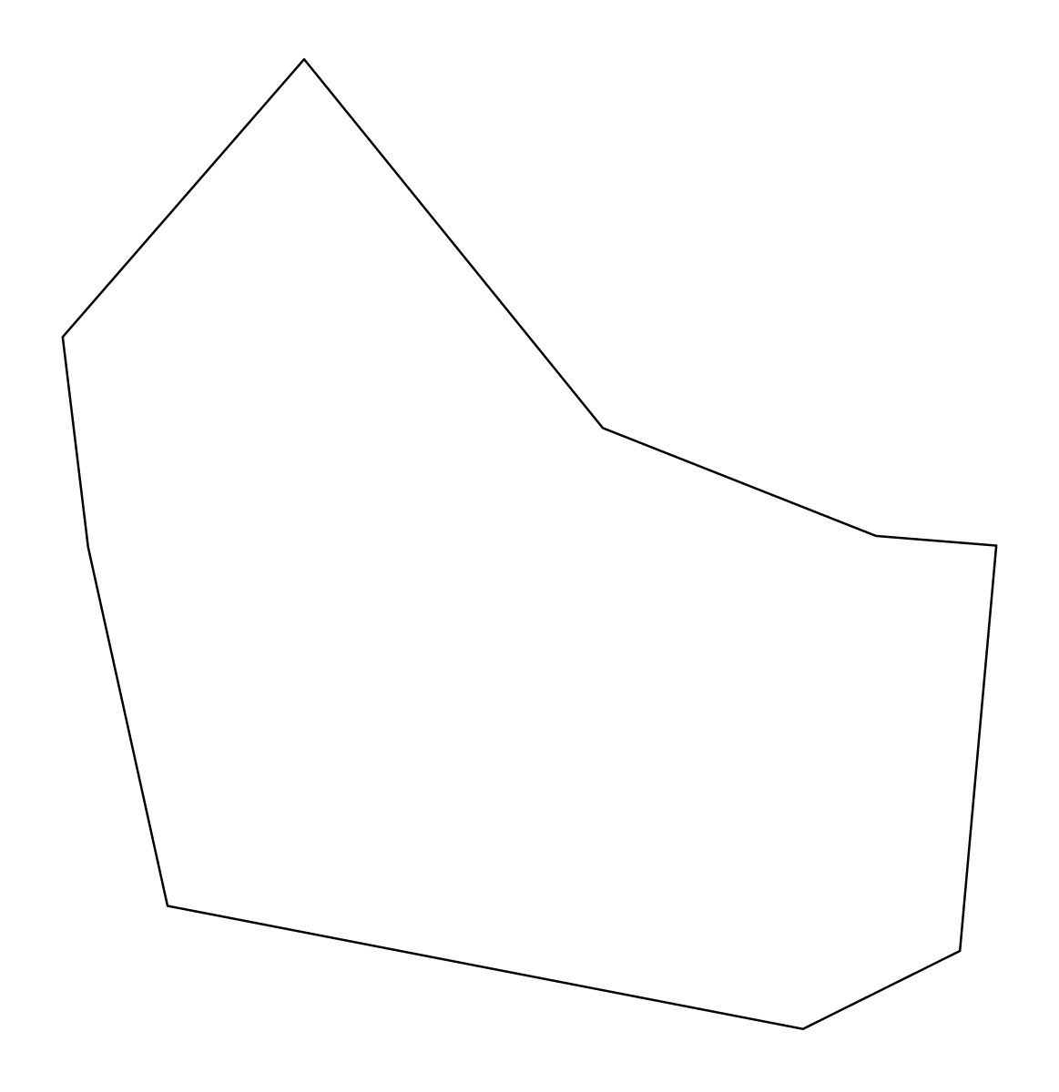 Outline map of Fujairah Emirate, United Arab Emirates.