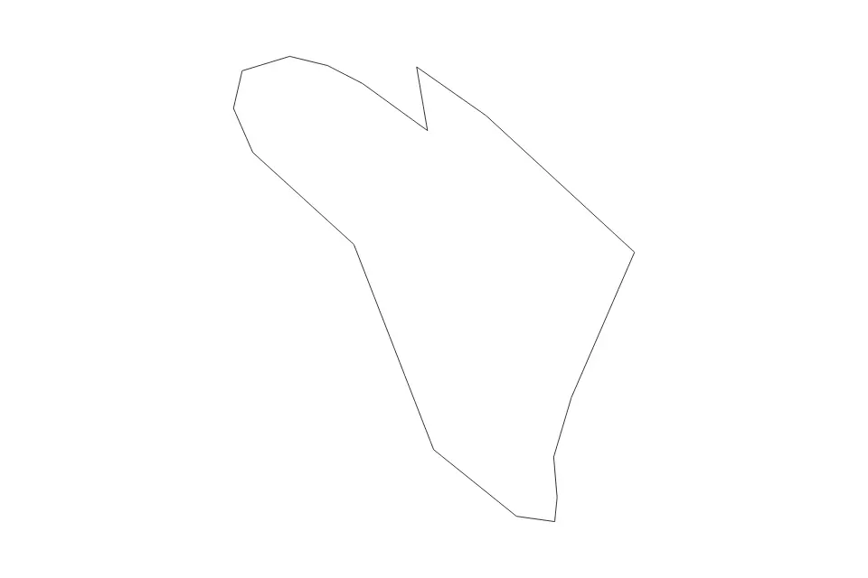 Outline map of Sayh Mudayrah Emirate, United Arab Emirates with subdivision borders.