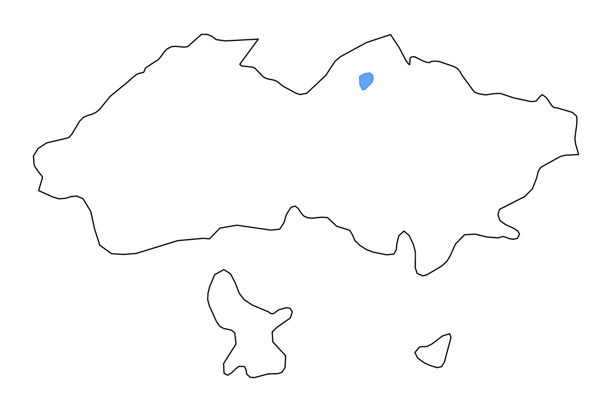 Outline map of Fergana, Uzbekistan with lakes and rivers.