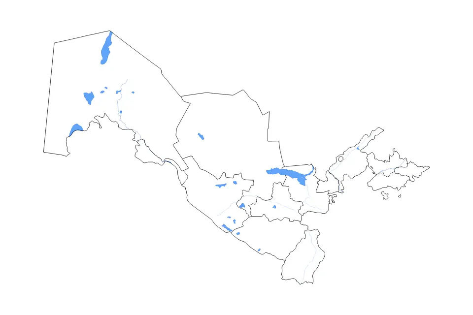 Uzbekistan outline map preview