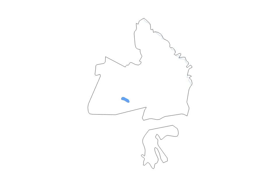 Outline map of Sirdaryo, Uzbekistan with subdivision borders and rivers.