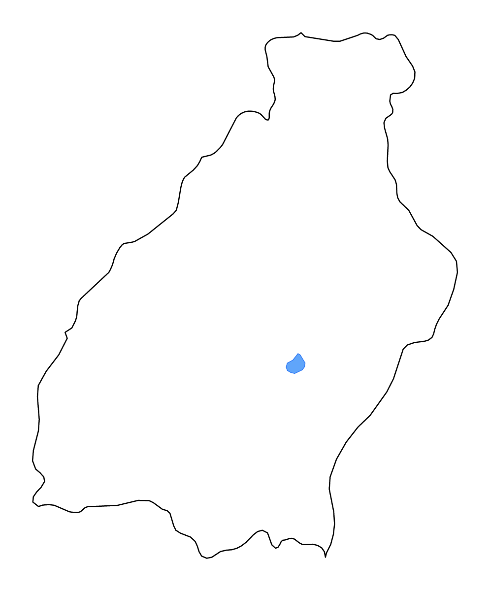 Mapa de contorno de Surxondaryo, Uzbekistan con lagos y ríos.