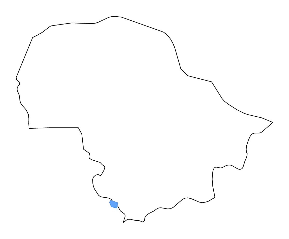 Mapa de contorno de Đắk Lắk, Vietnam con lagos y ríos.