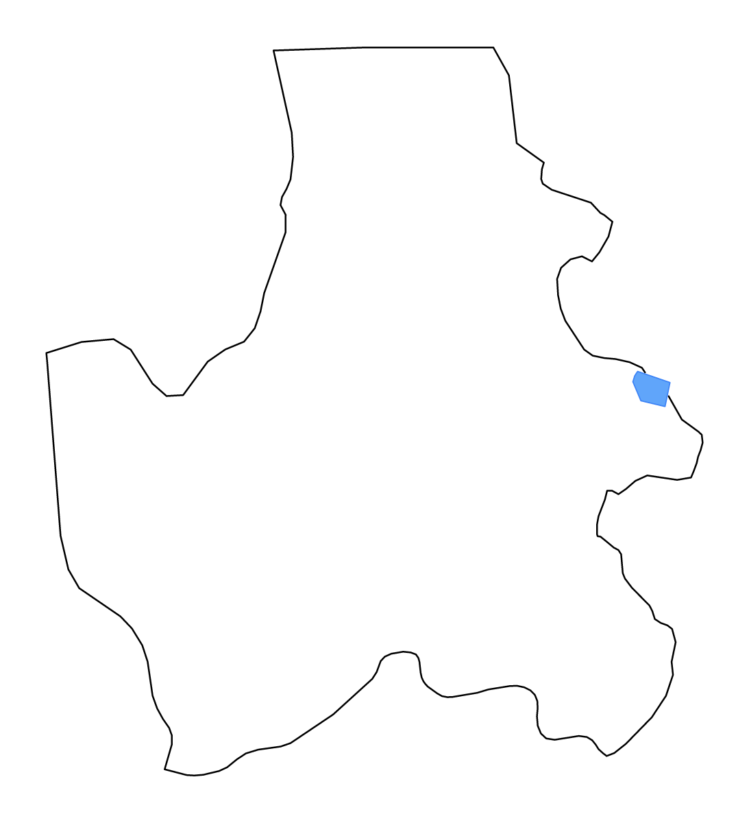 Mapa de contorno de Đắk Nông, Vietnam con lagos y ríos.