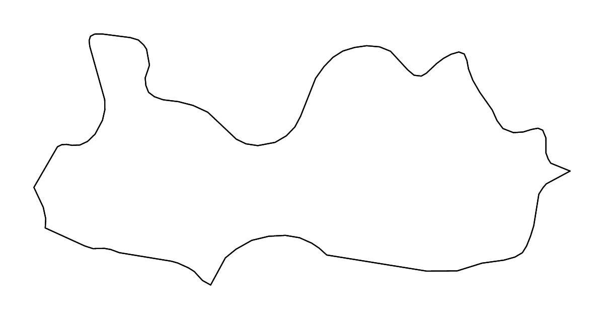 Mapa de contorno de Bắc Giang, Vietnam con ríos.