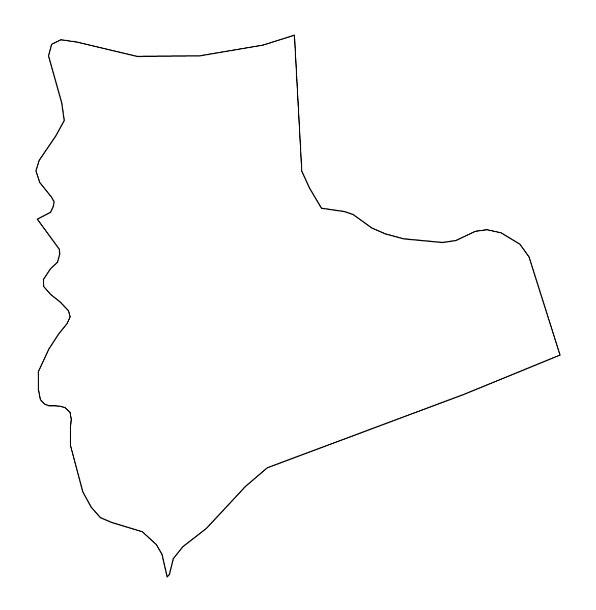 Carte de contour de Bạc Liêu, Vietnam.