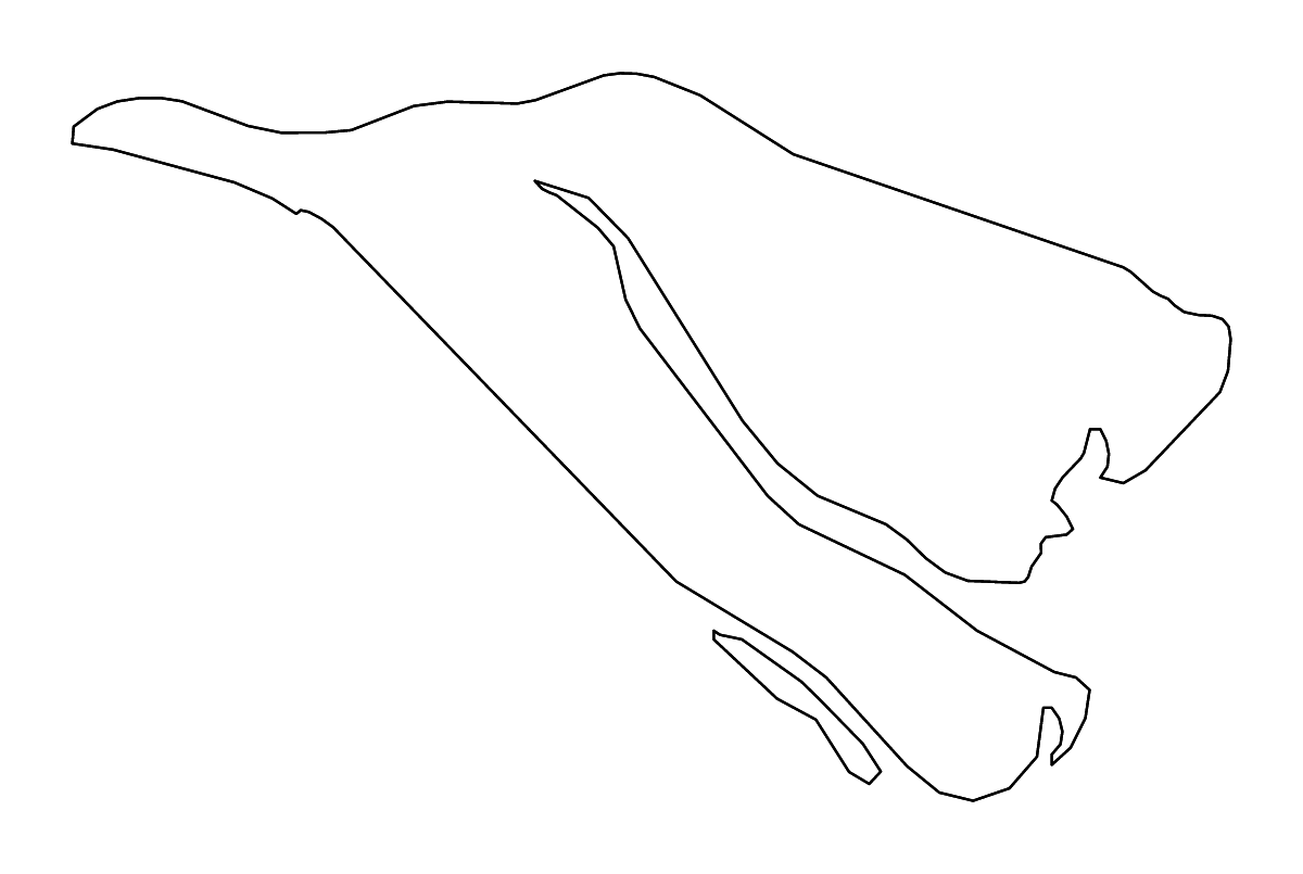 Carte de contour de Bến Tre, Vietnam avec rivières.