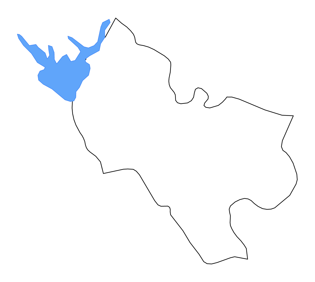 Carte de contour de Bình Dương, Vietnam avec lacs et rivières.