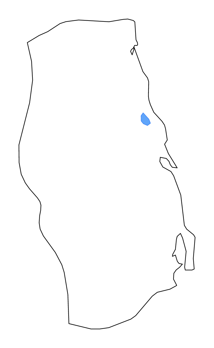 Mapa de contorno de Bình Định, Vietnam con lagos.