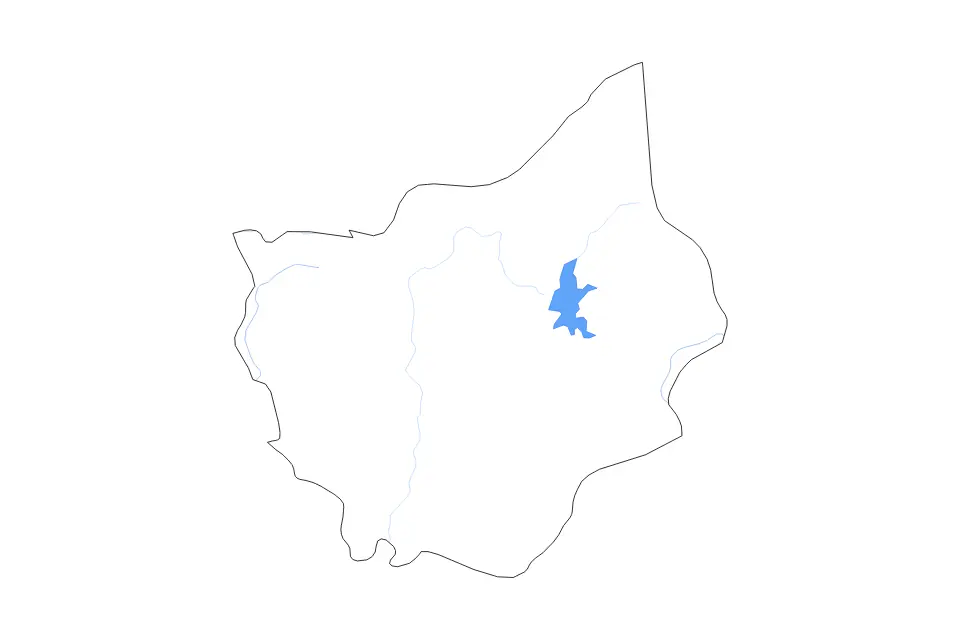 Carte de Bình Phước, Vietnam de type contour, lacs et rivières pour Asie, montrant contour, lacs et rivières avec des éléments hydrographiques comme Hồ Thác Mơ.