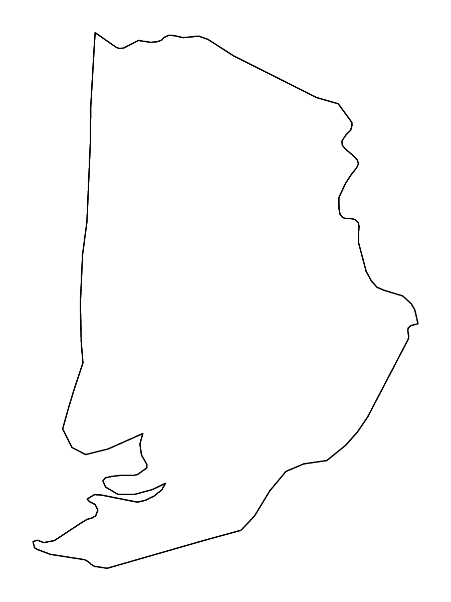 Mapa de contorno de Cà Mau, Vietnam con ríos.