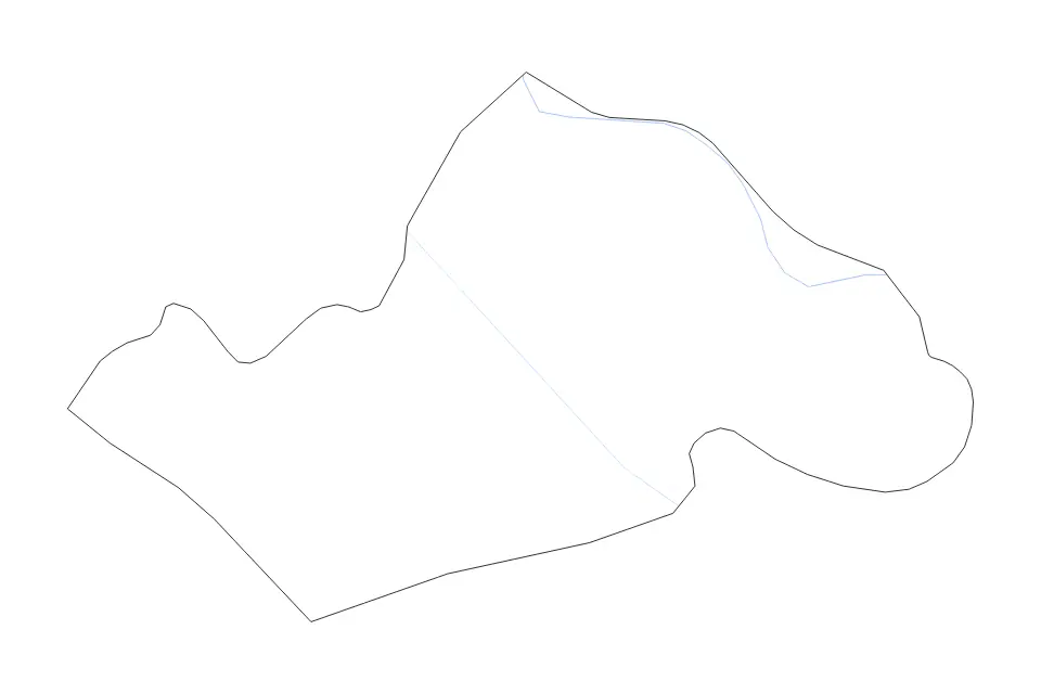 Outline map of Cần Thơ, Vietnam with subdivision borders and rivers.